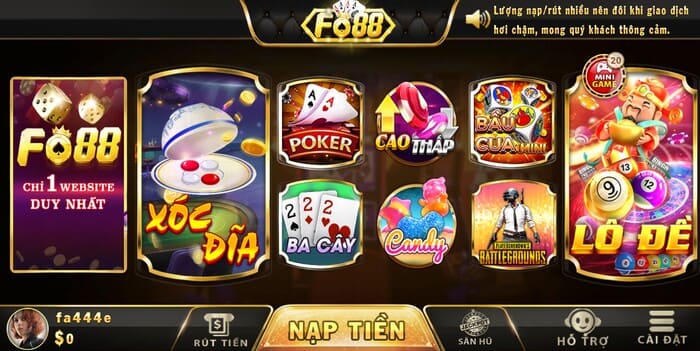 Fo88 - Đánh bài cực hay ăn ngay giải thưởng 2 Fo88 tự tin không thua kém bất kỳ cổng game nào trên thị trường Việt Nam hiện nay