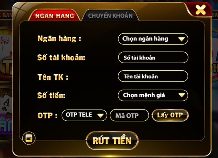 Bảo mật an toàn bằng OTP khi nạp rút tiền