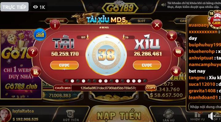 Go789 – Thiên đường chơi game đổi thưởng thế hệ mới 2022 Màn hình tài xỉu của nhà cái