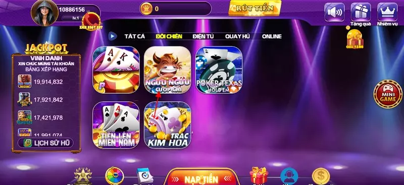 Ngưu ngưu cướp cái 68 game bài - Tựa game trả thưởng hot số 1 Sảnh game ngưu ngưu cướp cái 68 game bài