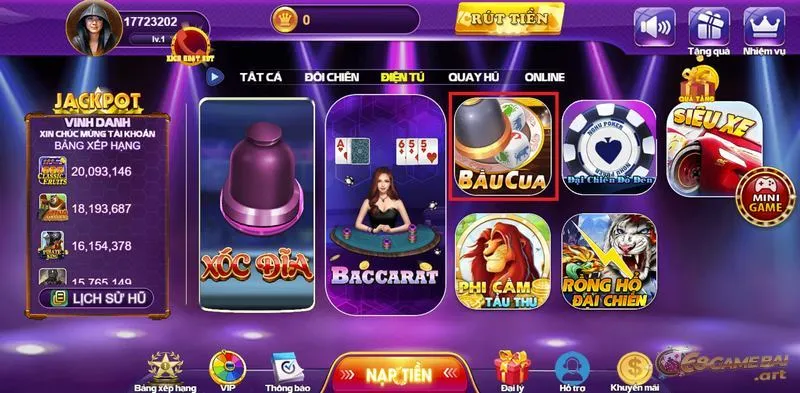 Chơi bầu cua 68 game bài vui hết nấc nhận tiền thả ga